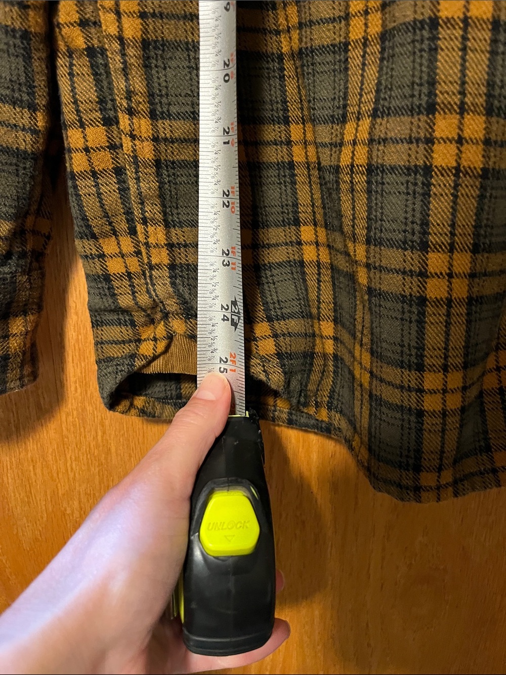 Prana Men's Plaid Button-Down Shirt - Mustard & Black - Picture 4 of 14